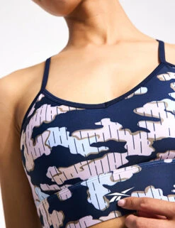 Reebok ID Train Camo Bra - Vector Navy -The Sports Edit Store Reebok id train camo bra vector navy 100076282VECNAVS 0021