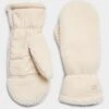 Sweaty Betty Sherpa Mittens - Studio White -The Sports Edit Store SB8835 5124 sweaty betty 1