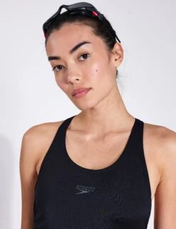 Speedo Eco Endurance+ Power Crossback Swimsuit - Black -The Sports Edit Store Speedo Womens ECO Endurance Power 1 Piece 8 134720001 Black 0017