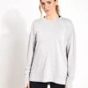 Sweaty Betty After Class Longline Sweatshirt - Light Grey Marl -The Sports Edit Store Sweaty Betty After Class Longline Sweatshirt SB8985BLIGHT GREY MARLS 0002