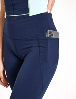 Sweaty Betty Power Cropped Gym Leggings - Navy Blue -The Sports Edit Store Sweaty Betty Power Cropped Gym Leggings Navy Blue SB4564PNA S 0004