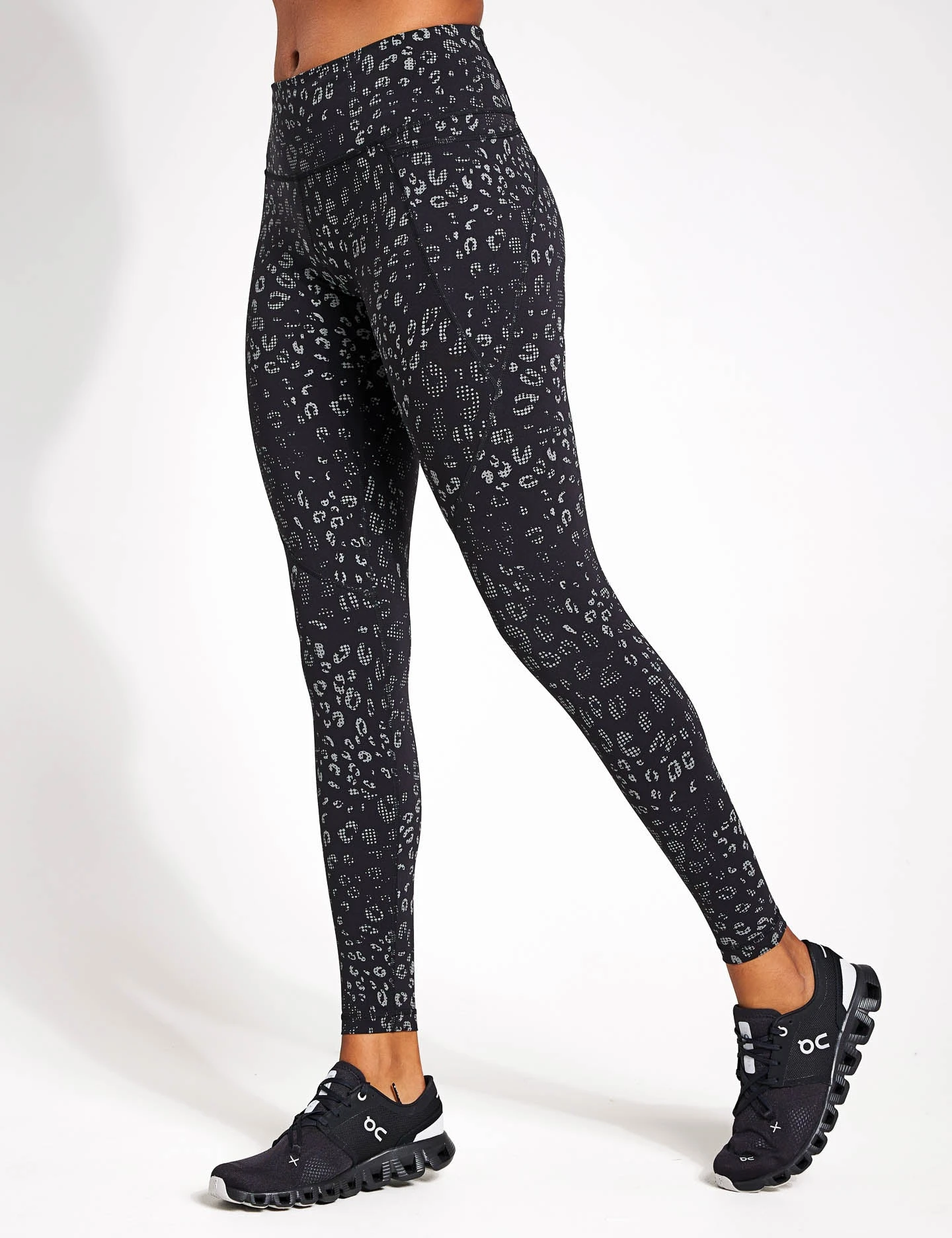 Sweaty Betty Power Gym Leggings - Black Reflective Leopard Print 3 Sweaty Betty Power Gym Leggings - Black Reflective Leopard Print