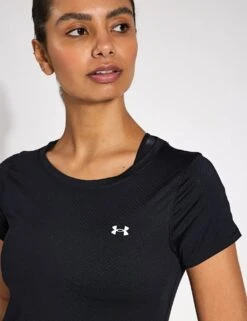 Under Armour HeatGear Armour Short Sleeve - Black/White -The Sports Edit Store Under Armour HeatGear Armour Short Sleeve 1328964 002S Black White 0023