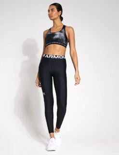 Under Armour HeatGear Leggings - Black/White -The Sports Edit Store Under Armour HeatGear Leggings 1383559 001S Black White 0002
