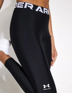 Under Armour HeatGear Leggings - Black/White -The Sports Edit Store Under Armour HeatGear Leggings 1383559 001S Black White 0004