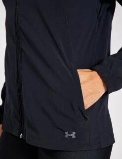 Under Armour OutRun The Storm Jacket - Black/Reflective -The Sports Edit Store Under Armour OutRun The Storm Jacket Black Reflective 1377043 002S 0030