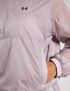 Under Armour Rival Woven 1/2 Zip Anorak - Grey Dawn/Black -The Sports Edit Store Under Armour Rival Woven 1 2 Zip Anorak Grey Dawn Black 6000279 009S 0025