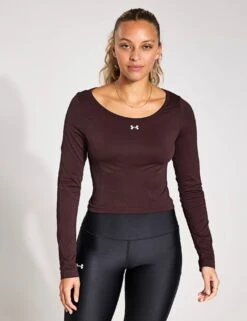 Under Armour Train Seamless Long Sleeve - Brown Obsidian/White
