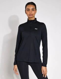 Under Armour UA Tech 1/2 Zip - Black/White