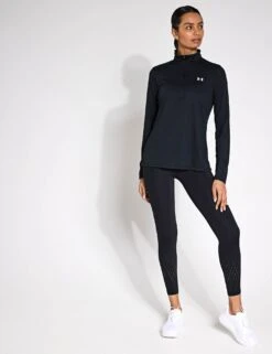 Under Armour UA Tech 1/2 Zip - Black/White -The Sports Edit Store Under Armour UA Tech 1 2 Zip 1384224 001S Black White 0016