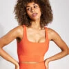 Varley Let's Move Rib Ryan Bra - Orange Rust -The Sports Edit Store VARLEY LET S MOVE RIB RYAN BRA VAR01353 Orange Rust 0004