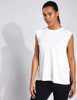 Varley Calgary Boxy Tank - Cloud Dancer