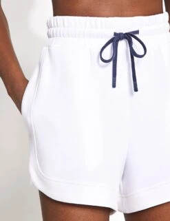 Varley Ollie High Waisted Short 3.5" - White -The Sports Edit Store Varley Davenport half zip VAR01968 WHITE White 0039