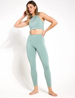 Varley FreeSoft High Waisted Legging 25 - Mineral Green -The Sports Edit Store Varley FreeSoft High Waisted Legging 25 Mineral Green VAR01817 GRES 0003