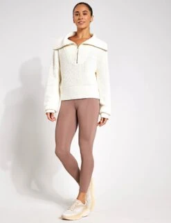 Varley Mentone Half-Zip Knit Pullover - Egret -The Sports Edit Store Varley Mentone Knit VAR00615 Egret 0012