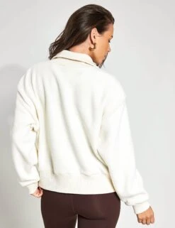 Varley Roselle Half Zip Fleece - Egret -The Sports Edit Store Varley ROSELLE HALF ZIP FLEECE VAR01167 egret 0013