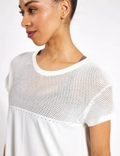 Varley Calloway Boxy Tee - Snow White -The Sports Edit Store Varley calloway boxy tee VAR01779 WHI snow white 0004