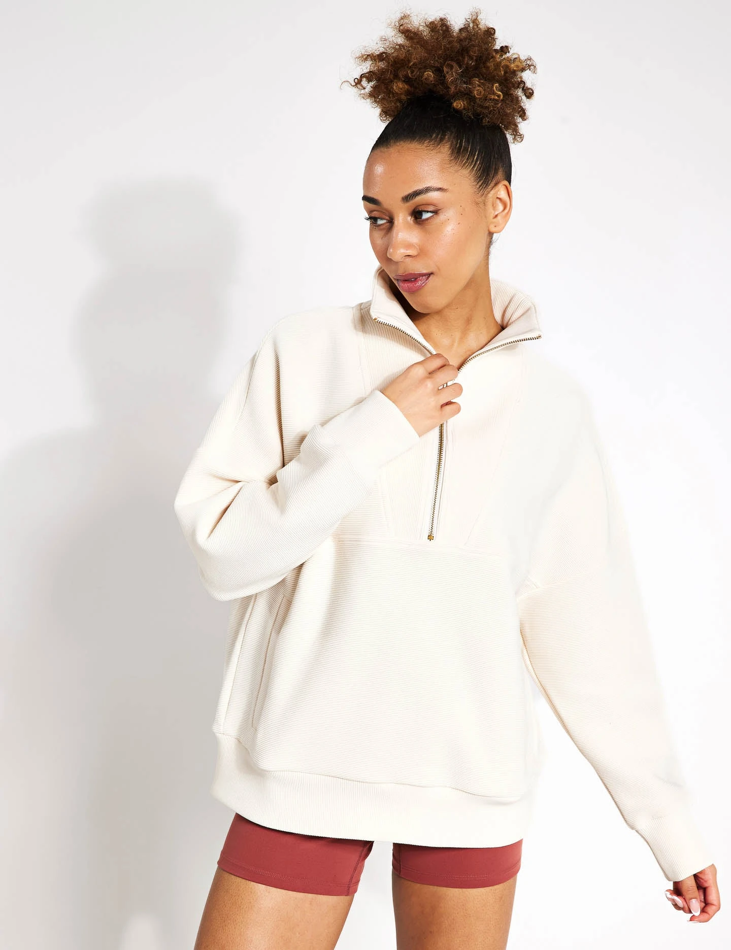 Varley Colebrook Half-Zip Sweat - Whitecap Grey 3 Varley Colebrook Half-Zip Sweat - Whitecap Grey