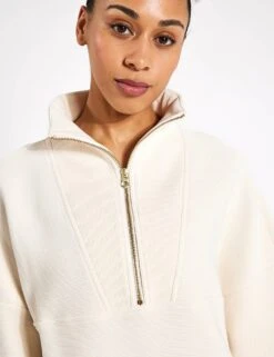 Varley Colebrook Half-Zip Sweat - Whitecap Grey 8 Varley Colebrook Half-Zip Sweat - Whitecap Grey -The Sports Edit Store Varley colebrook half zip sweat VAR01762 GRE whitecap grey 0022