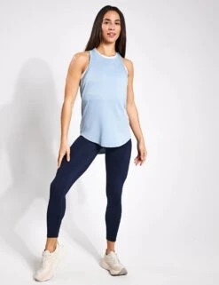 Varley Dacey Longline Tank - Ashley Blue -The Sports Edit Store Varley dacey longline tank VAR01778 BLU 0014