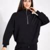 Varley Hawley Half Zip Sweat - Black 1 Varley Hawley Half Zip Sweat - Black -The Sports Edit Store Varley hawley half zip sweat VAR01461 BLA 0002