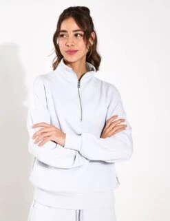 Varley Hawley Half Zip Sweat - Grey Dawn
