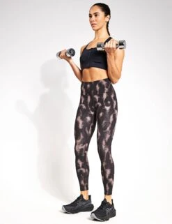 Varley Let's Move High Waisted Legging 25" - Plum Blurred Aztec -The Sports Edit Store Varley let s move high legging 25 VAR00815 AZT plum blurred aztec 00101