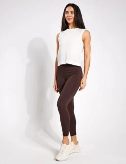 Varley Page Seamless Crop Tank - Snow White -The Sports Edit Store Varley page seamless crop tank VAR01333 WHI 0011