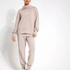 Varley Priya Longline Sweat - Taupe Marl -The Sports Edit Store Varley priya longline sweat VAR01708 TAUPE taupe marl 0019