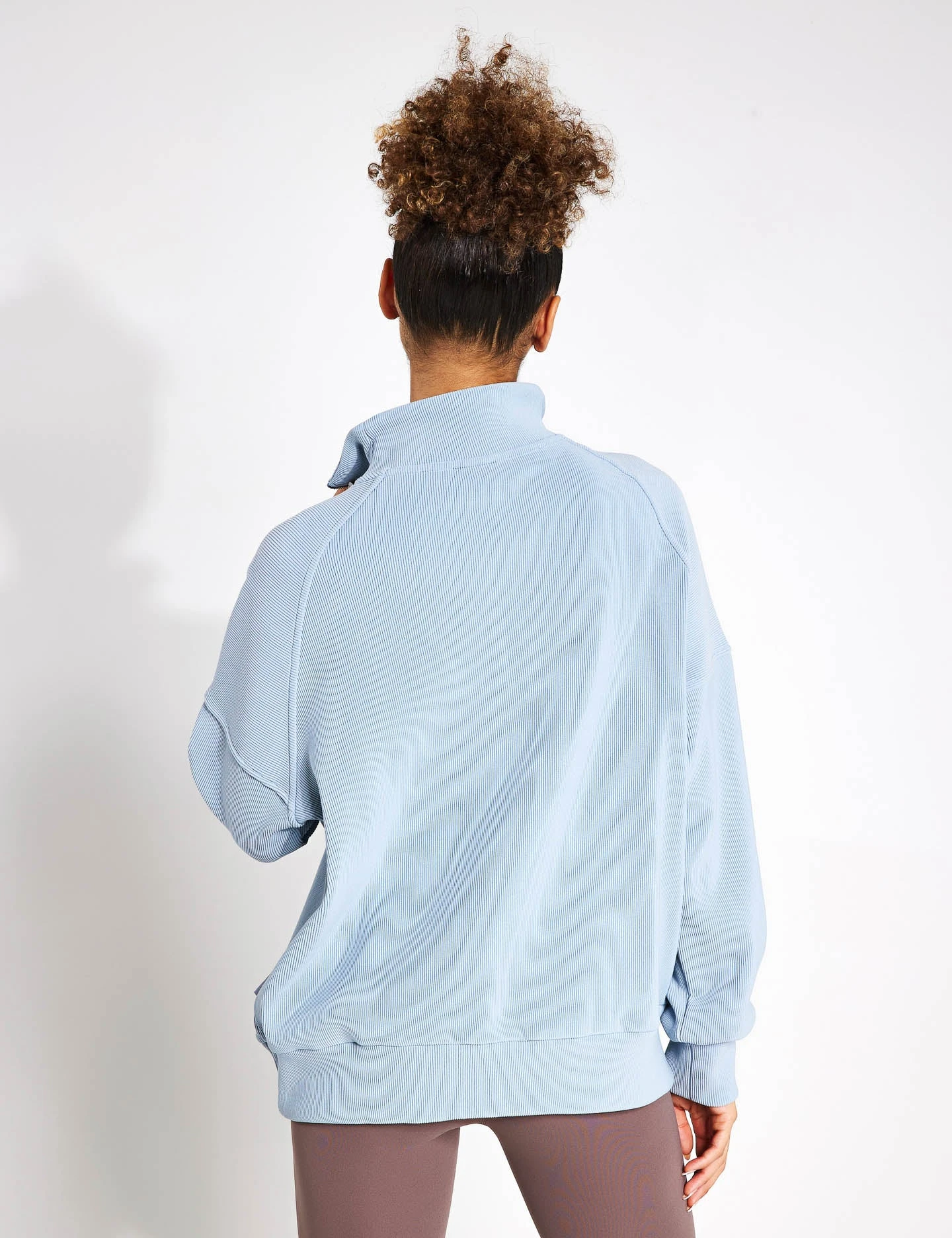 Varley Rhea Half-Zip Sweat - Ashley Blue 4 Varley Rhea Half-Zip Sweat - Ashley Blue - Image 2