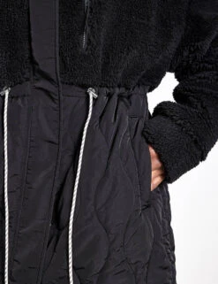 Varley Walsh Quilt Sherpa Coat - Black -The Sports Edit Store Varley walsh quilt sherpa coat VAR01600 BLA black 0029