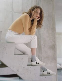 Veja Campo ChromeFree Leather Sneakers - White/Black -The Sports Edit Store VejaCampoLeather WhiteBlack