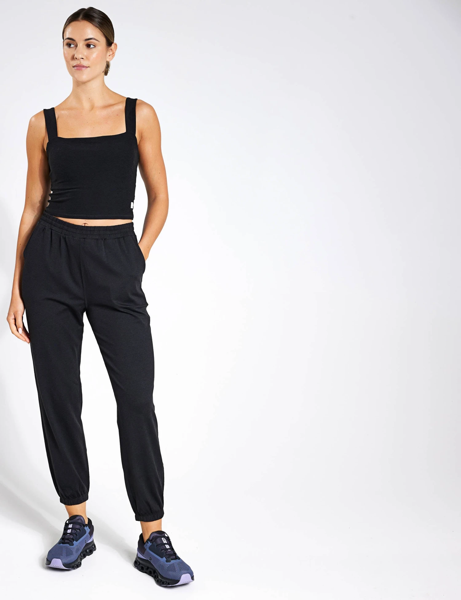 Vuori Elevation Square Neck Tank - Black Heather 5 Vuori Elevation Square Neck Tank - Black Heather - Image 3