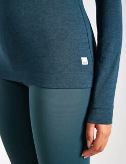 Vuori Halo Essential 1/2 Zip - Beryl Heather -The Sports Edit Store Vuori Halo Essential 1 2 Zip Beryl Heather VW284 HBE Beryl Heather 0012