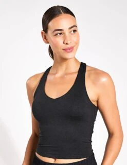 Vuori Halo Performance Crop 2.0 - Black Heather