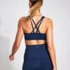 Spark Cross Strap Bra - Navy -The Sports Edit Store YMO Cross Strap Bra NAVY 0021