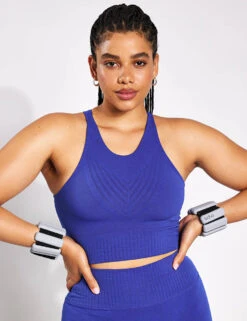 Full Circle Seamless Bra - Mazarine -The Sports Edit Store YMO Full Circle Seamless Bra Mazzarine Blue 0066