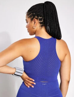 Full Circle Seamless Bra - Mazarine -The Sports Edit Store YMO Full Circle Seamless Bra Mazzarine Blue 0107