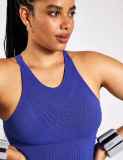Full Circle Seamless Bra - Mazarine -The Sports Edit Store YMO Full Circle Seamless Bra Mazzarine Blue 0112