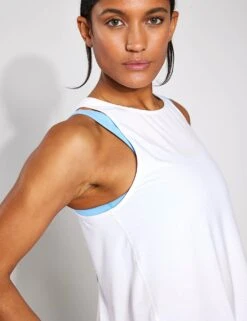 Motion Tie Tank - White -The Sports Edit Store YMO Motion Tie Tank YMOTOP10 WHITE 0023