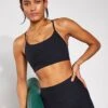 SoftLuxe Bra - Dark Charcoal -The Sports Edit Store YMO SoftLuxe Bra YMOBRA15 DARK CHARCOAL 0006