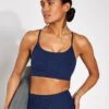 SoftLuxe Bra - Light Navy -The Sports Edit Store YMO SoftLuxe Bra YMOBRA15 LIGHT NAVY 0009