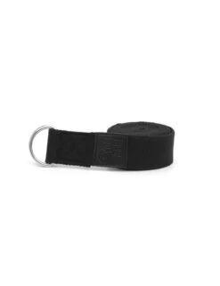 Yogi Bare Yoga Stretching Strap - Classic Black Durable Cotton