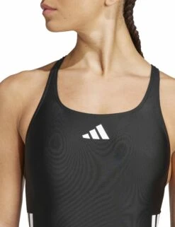 ADIDAS 3-Stripes C-Back Swimsuit - Black/White -The Sports Edit Store adidas 3 stripes c back swimsuit black white jn8118 3