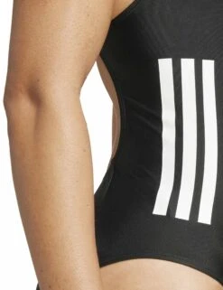 ADIDAS 3-Stripes C-Back Swimsuit - Black/White -The Sports Edit Store adidas 3 stripes c back swimsuit black white jn8118 4