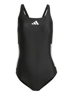 ADIDAS 3-Stripes C-Back Swimsuit - Black/White -The Sports Edit Store adidas 3 stripes c back swimsuit black white jn8118 6