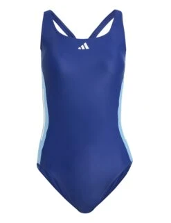 ADIDAS 3-Stripes Colorblock Swimsuit - Dark Blue/Blue Burst -The Sports Edit Store adidas 3 stripes colorblock swimsuit blue iq3999 2