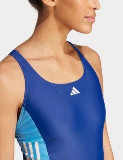 ADIDAS 3-Stripes Colorblock Swimsuit - Dark Blue/Blue Burst -The Sports Edit Store adidas 3 stripes colorblock swimsuit blue iq3999 4