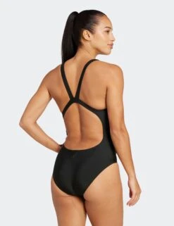 ADIDAS 3-Stripes Graphic V-Back Swimsuit - Black -The Sports Edit Store adidas 3 stripes graphic v back swimsuit black it3203 3