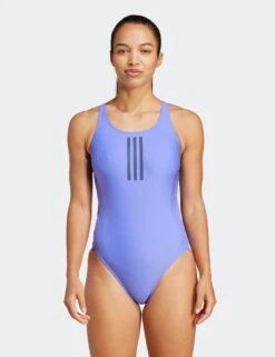 ADIDAS 3-Stripes Graphic V-Back Swimsuit - Cobalt Blue